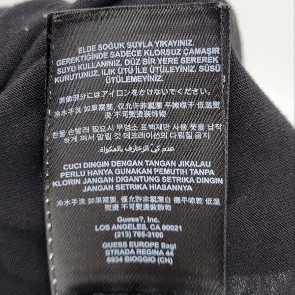 Guess Cold Shoulder Beaded Tee sz S - Picture 3 of 14